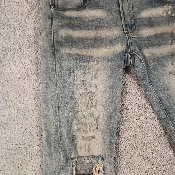 NEW WOT Tulones Currency Collection Men's Dust Wash Denim Jeans Size 34 NWOT - Picture 2 of 16